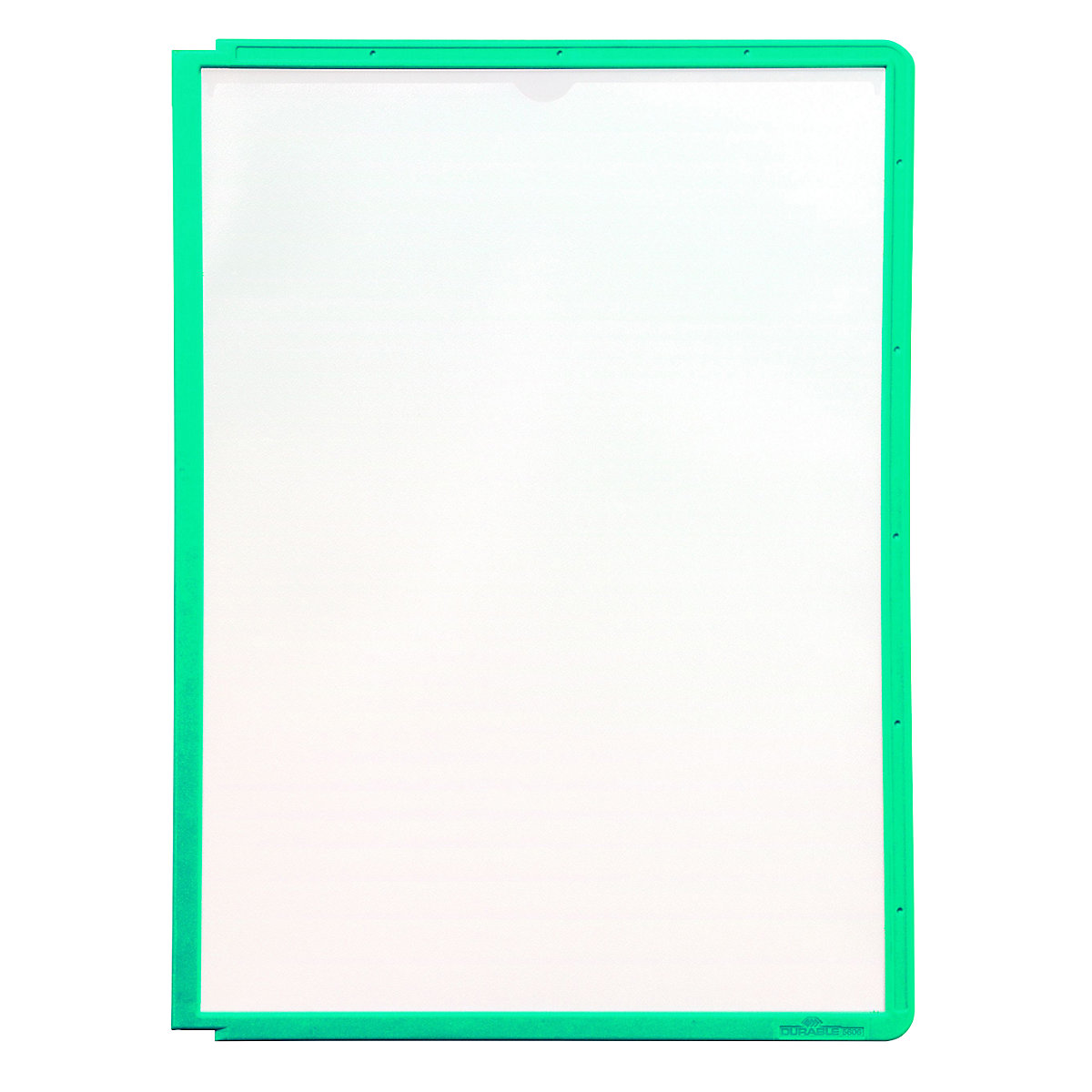 Prozorna tablica s profilnim okvirom – DURABLE, za DIN A4, DE 10 kosov, zelena-3
