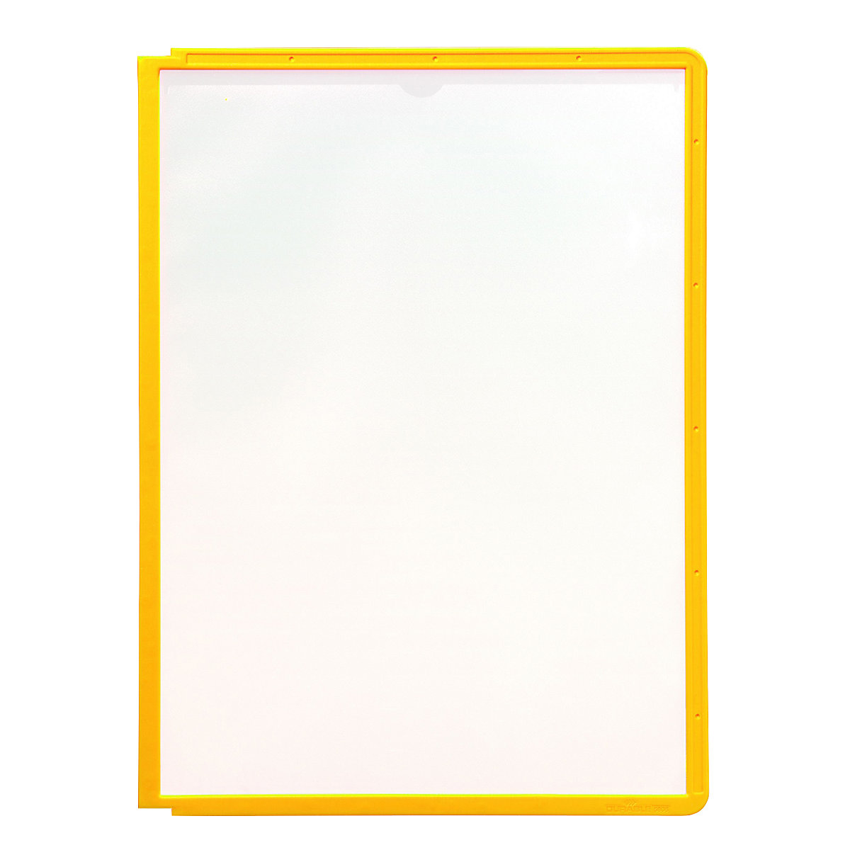Prozorna tablica s profilnim okvirom – DURABLE, za DIN A4, DE 10 kosov, rumena-5