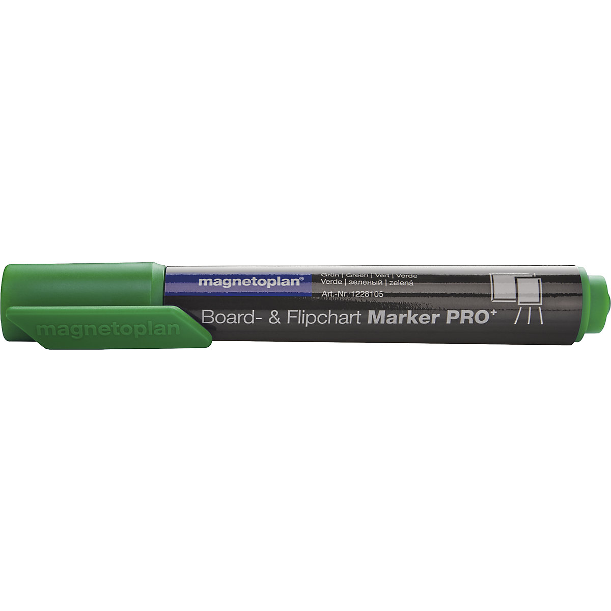 Flomaster za table in papir na stojalih PRO+ – magnetoplan, debelina črt 1,5 – 3 mm, DE 24 kosov, zelene barve-3