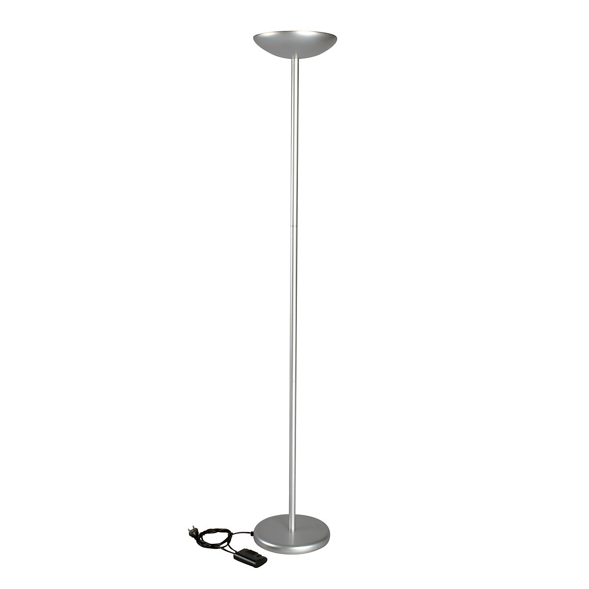 Stoječa halogenska svetilka, obrnejna v strop – MAUL, 120 W, možnost zatemnitve, srebrna-2
