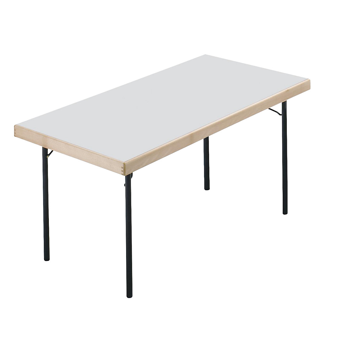 Zložljiva miza, štirinožno ogrodje, 1500 x 800 mm, antracitno ogrodje, svetlo siva plošča-7