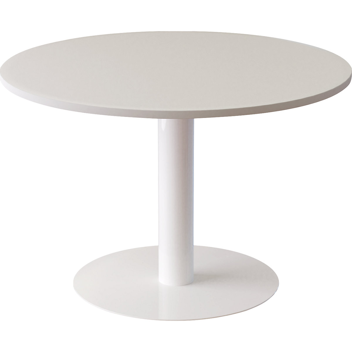 Konferenčna miza, Ø 1150 mm, višina 750 mm, bele barve-4