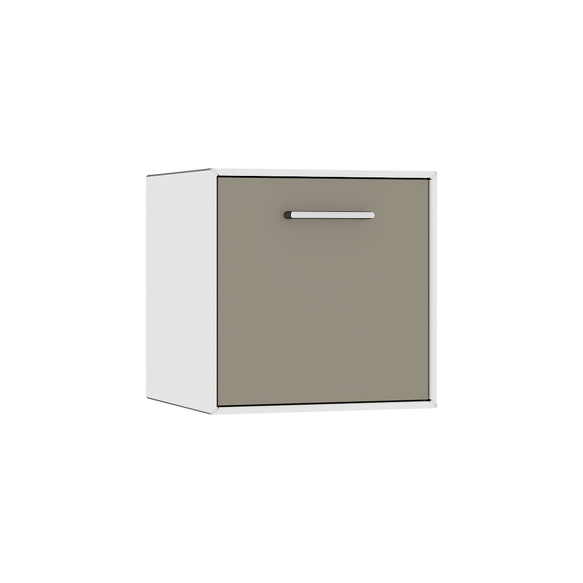 Viseča enojna omarica – mauser, 1 vrata predala za bar, širina 385 mm, čisto bele / beige sive barve-5