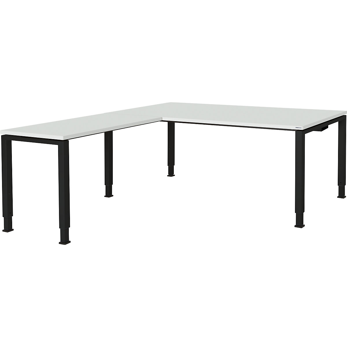 Pisalna miza, kotna, spodnji del iz kvadratne/okrogle cevi – mauser
