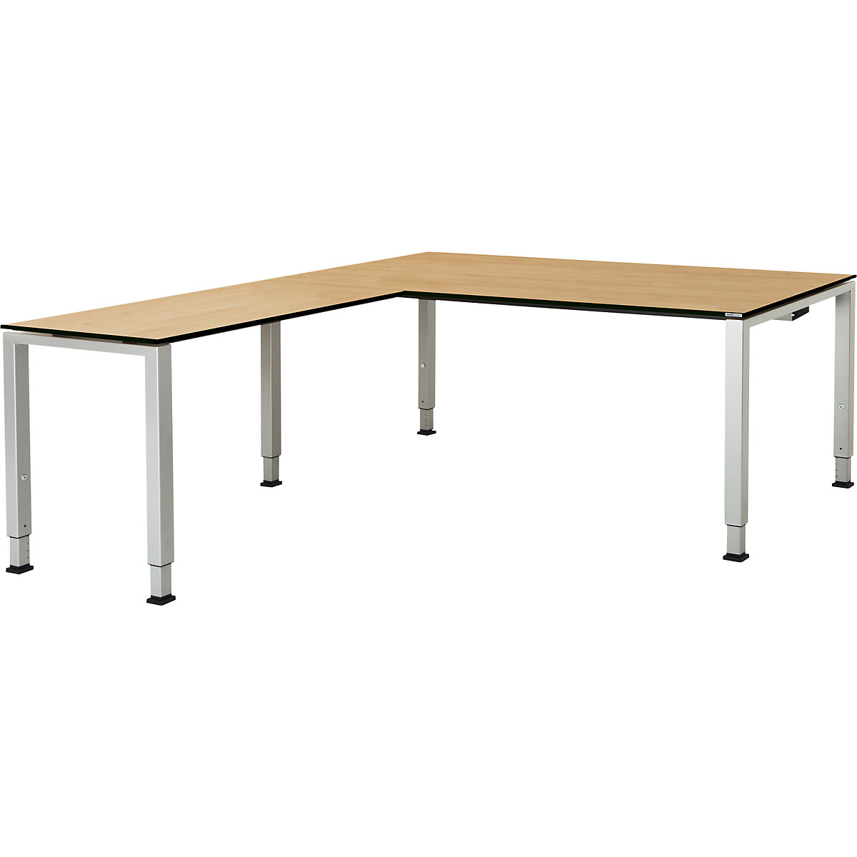 Pisalna miza, kotna, spodnji del iz kvadratne/okrogle cevi - mauser