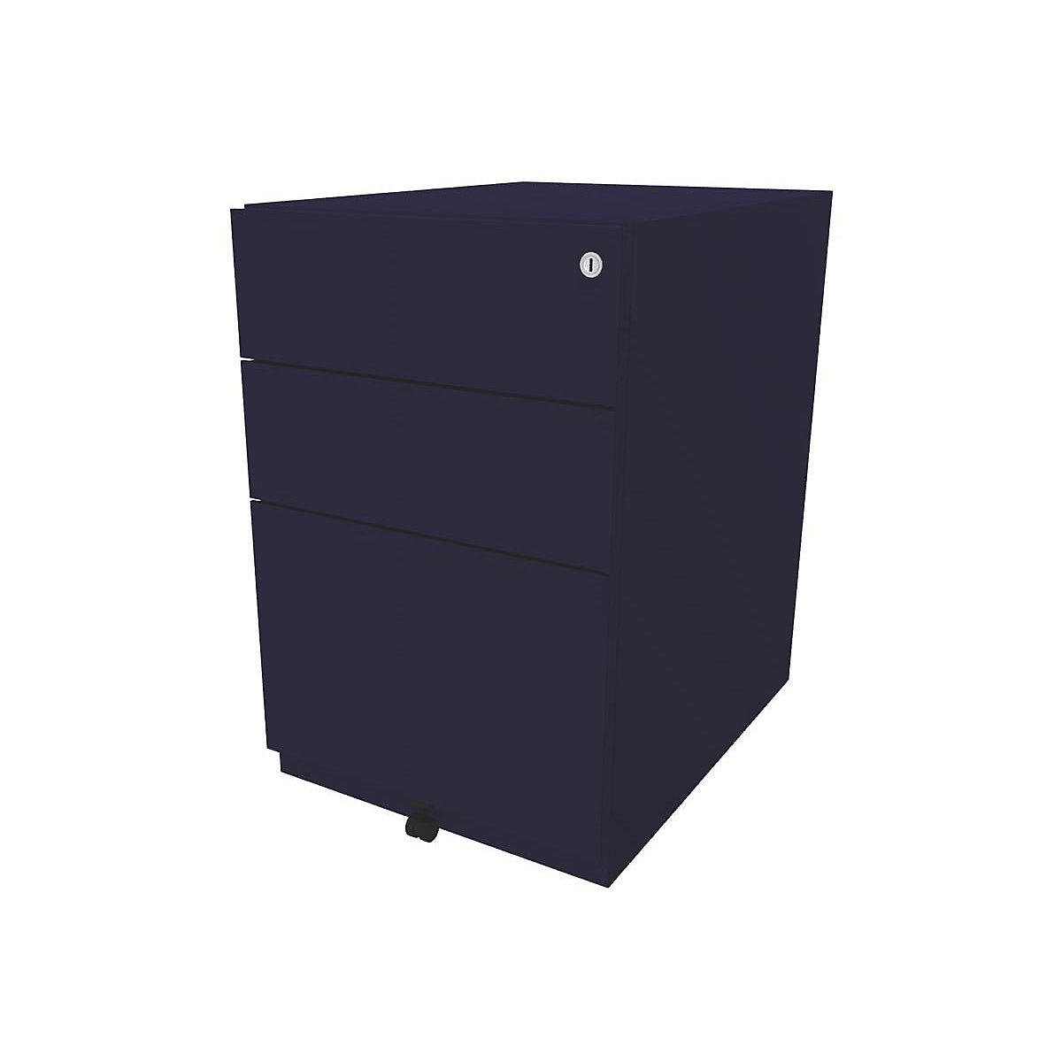 Pomični predalnik Note™, 2 univerzalna predala, 1 predal za obešalne mape – BISLEY, VxŠxG 645 x 420 x 565 mm, oxfordsko modre barve-7