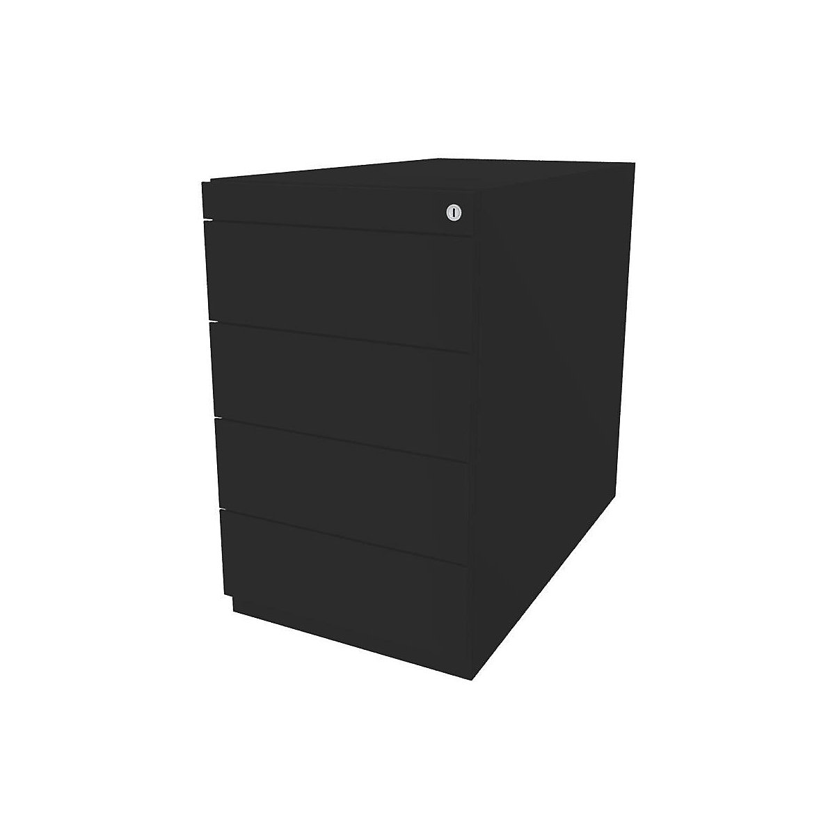 Stacionarni predalnik Note™, s 4 univerzalnimi predali – BISLEY, globina 775 mm, črn-3