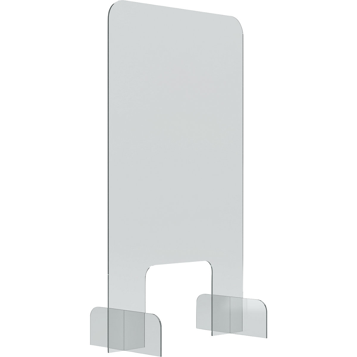 Stena za postavitev na pulte in mize – magnetoplan, prozorno akrilno steklo, debelina 5 mm, VxŠxG 845 x 495 x 240 mm, od 5 kosov