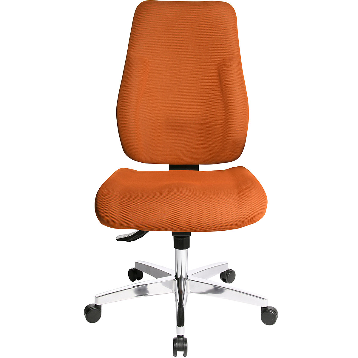 Udoben vrtljiv stol – Topstar, oblazinjenje naslonjala za hrbet, oranžna prevleka-6