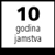 10 godina jamstva  Na proizvode koji su označeni ovim simbolom dajemo jamstvo kvalitete na materijal i obradu u trajanju od 10 godina od dana isporuke.