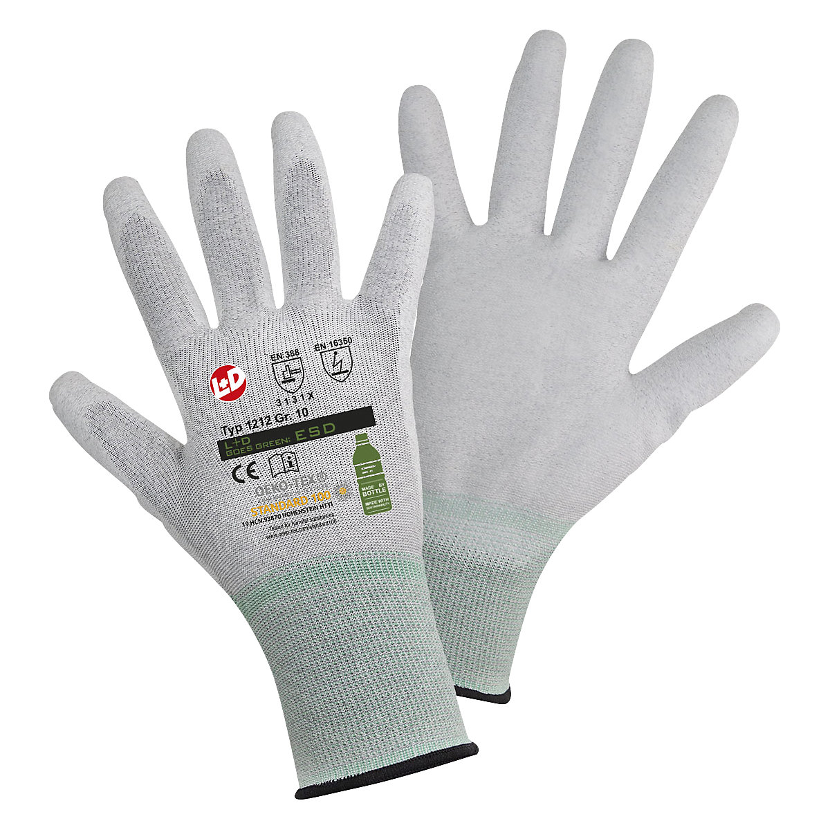 ESD fino pletene rukavice L+D goes green &ndash; Leipold+Döhle