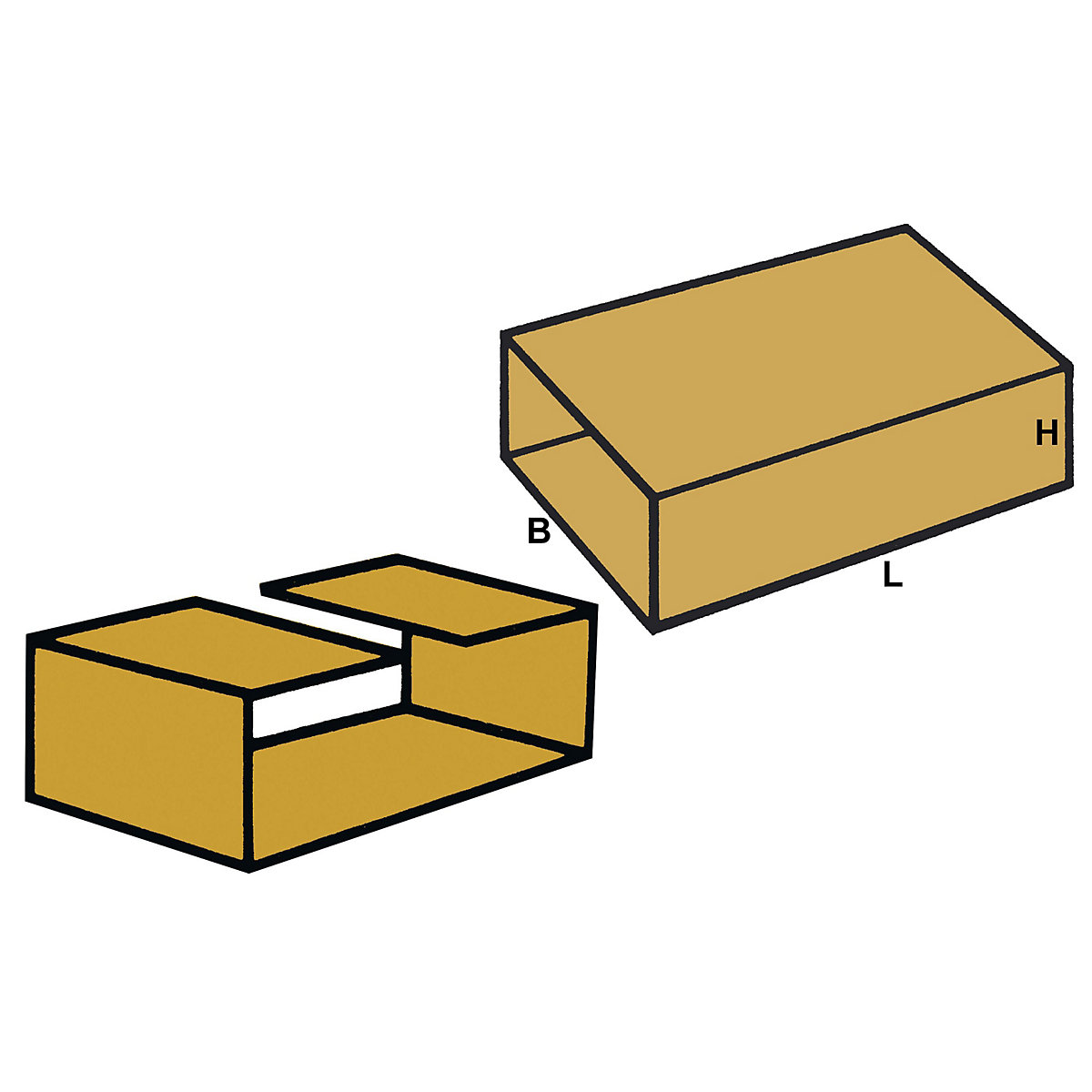 Slide boxes, internal part FEFCO 0907, external part FEFCO 0503 (Product illustration 5)-4