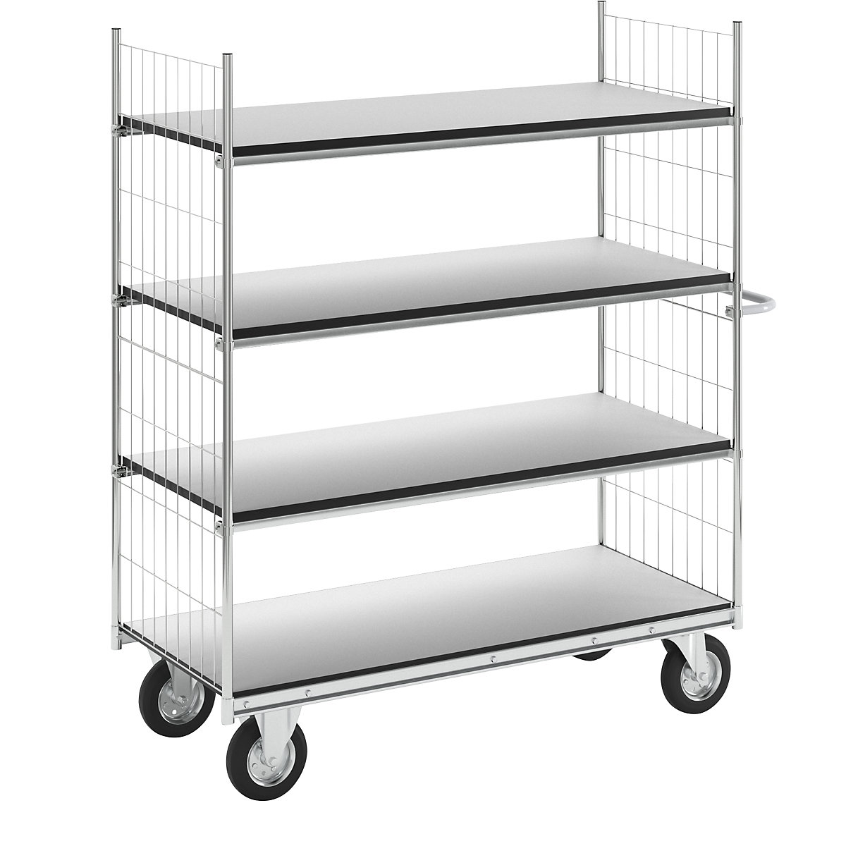 Chariot à tablettes antistatique SERIE 300 – HelgeNyberg, 4 tablettes, L x l x h 1590 x 650 x 1730 mm-2