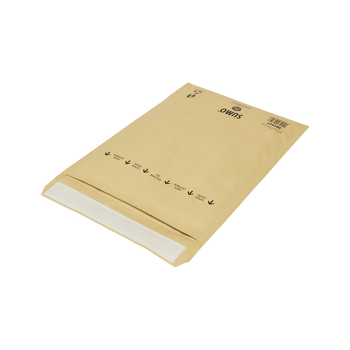Papierpolstertasche Sumo® ratioform terra, geschredderte Papierbahnen, Innen-LxB 340 x 225 mm, VE 50 Stk-1