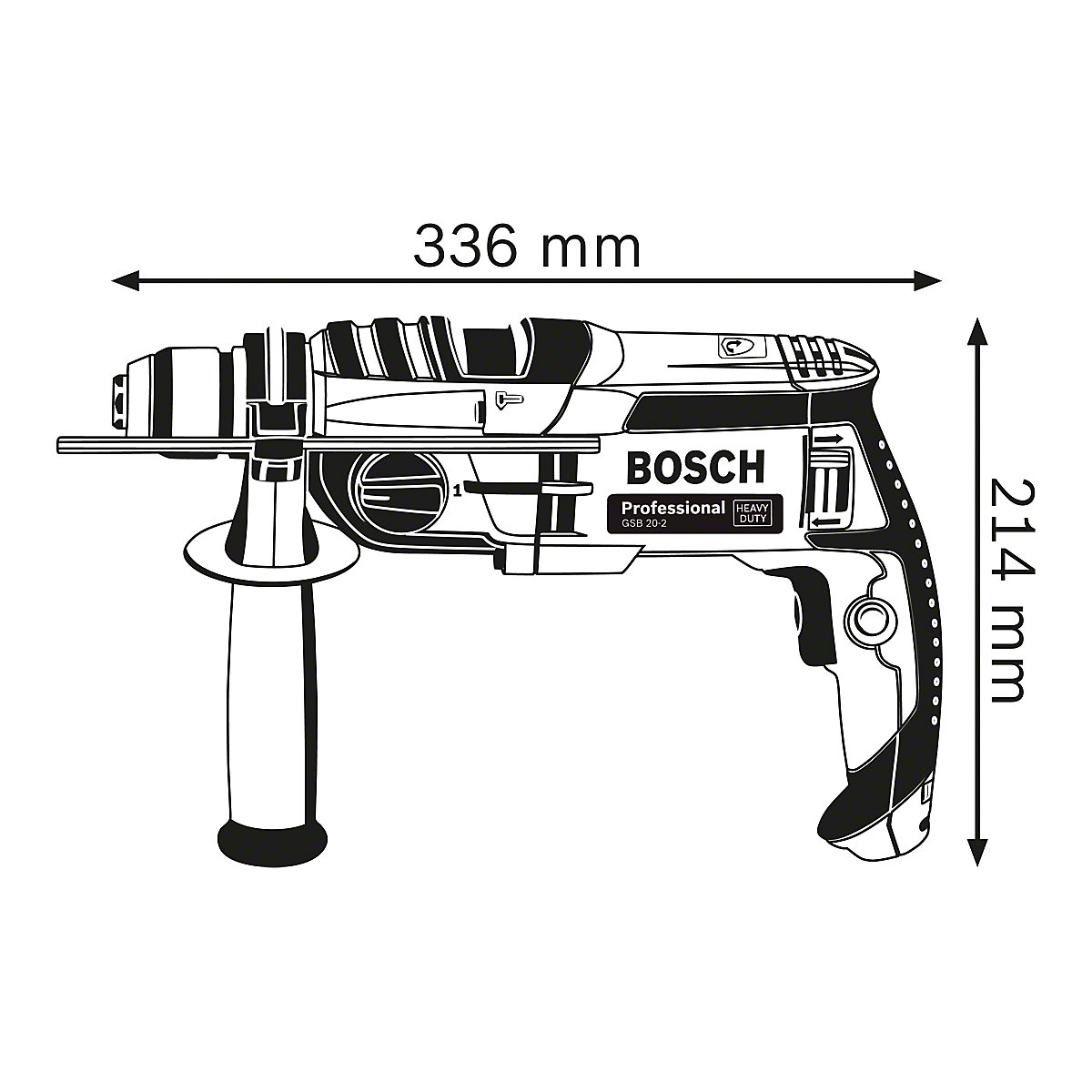 GSB 20-2 Professional impact drill – Bosch (Product illustration 5)-4