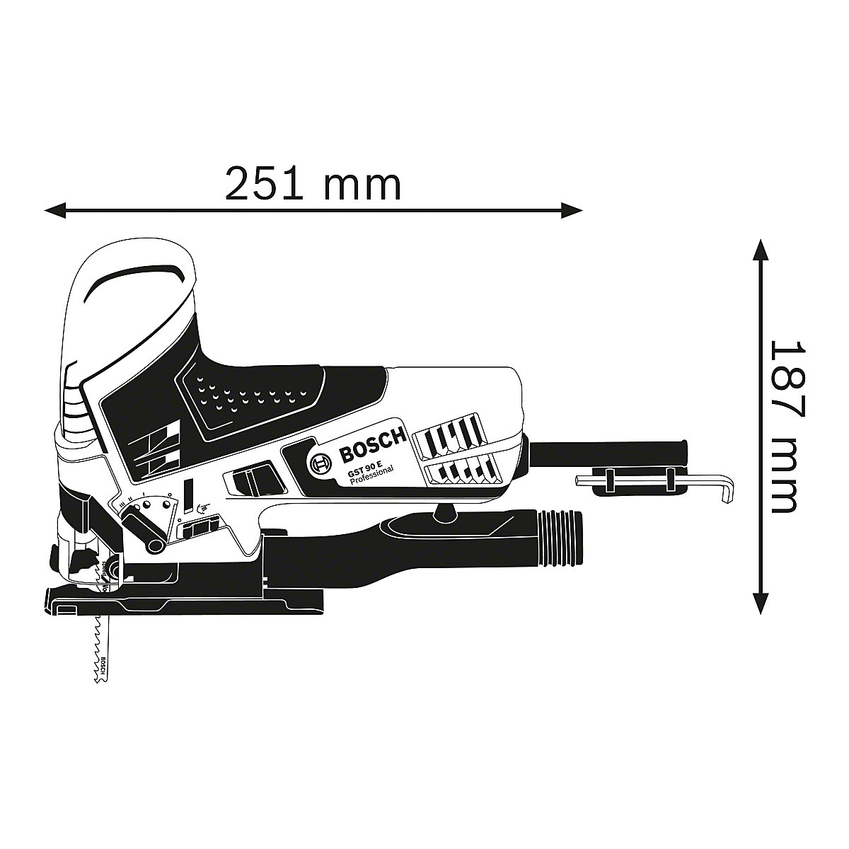 GST 90 E Professional jigsaw – Bosch (Product illustration 6)-5
