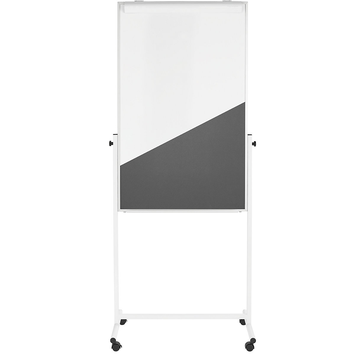 magnetoplan Universal-Board, Tafelformat 750 x 1200 mm, Whiteboard / Filz grau