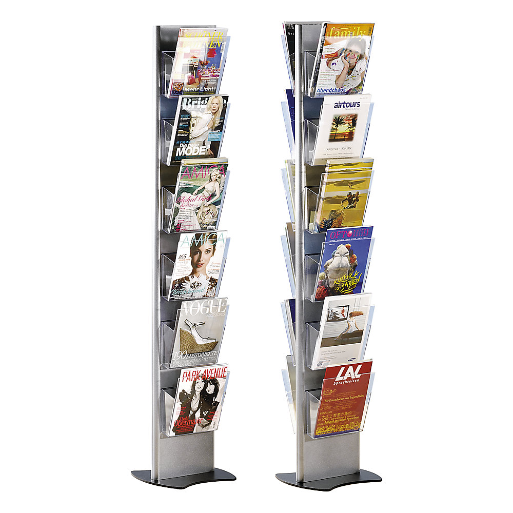 Prospekthalter Aus Holz Mit 4 Fächern – 20,3x15,5x23,1 Cm, Für Flyer, Zeitschriften & Speisekarten