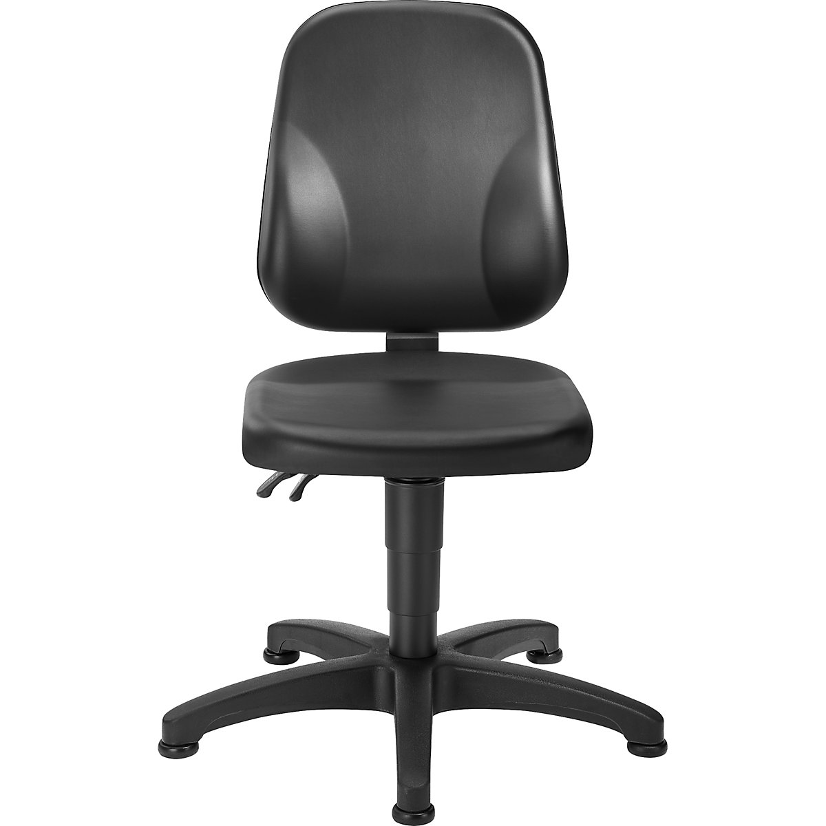 Pracovná otočná stolička, imitácia kože – eurokraft basic (Zobrazenie produktu 3)-2