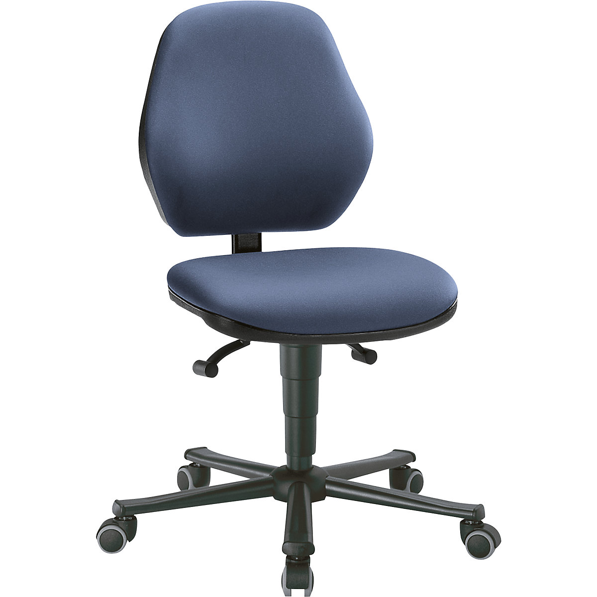 Pracovná stolička – bimos, permanentný kontakt, s kolieskami, poťah z umelej kože-2