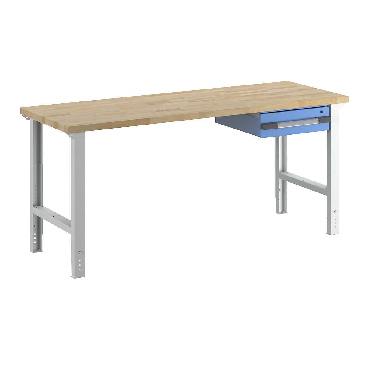 Dielenský stôl, modulárny systém, séria 7 – eurokraft pro, 1 závesná zásuvka, š x h 2000 x 700 mm-1