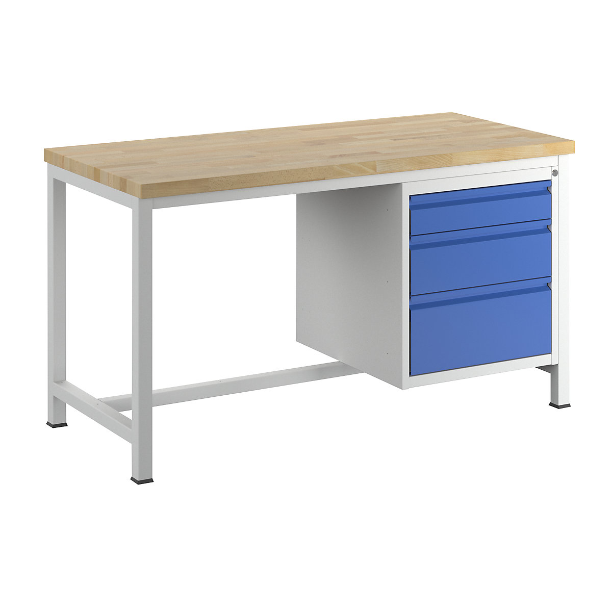 Dielenský stôl, stojanové vyhotovenie – RAU, 3 zásuvky veľkosti L vysoké vždy 1 x 120/180/240 mm, hĺbka 700 mm, šírka 1500 mm-14