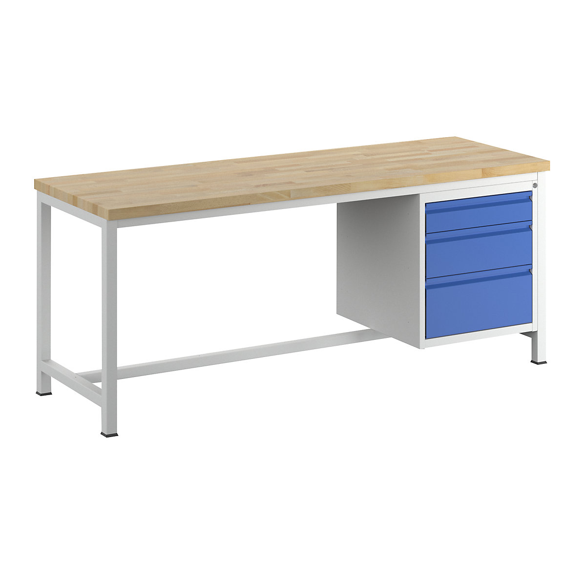 Dielenský stôl, stojanové vyhotovenie – RAU, 3 zásuvky veľkosti L vysoké vždy 1 x 120/180/240 mm, hĺbka 700 mm, šírka 2000 mm-15