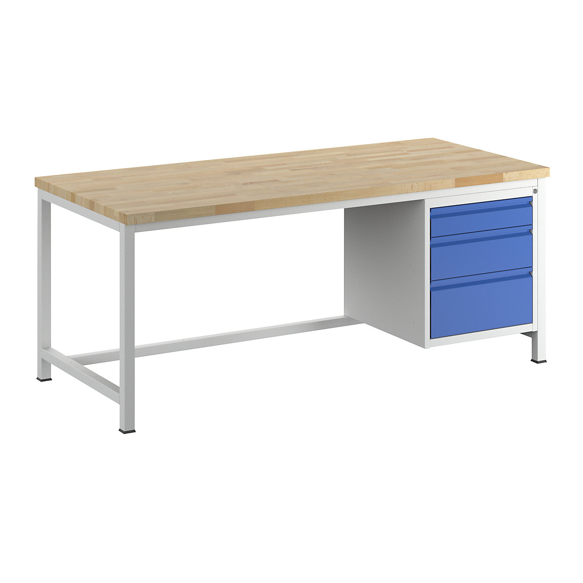Dielenský stôl, stojanové vyhotovenie – RAU, 3 zásuvky veľkosti L vysoké vždy 1 x 120/180/240 mm, hĺbka 900 mm, šírka 2000 mm-13