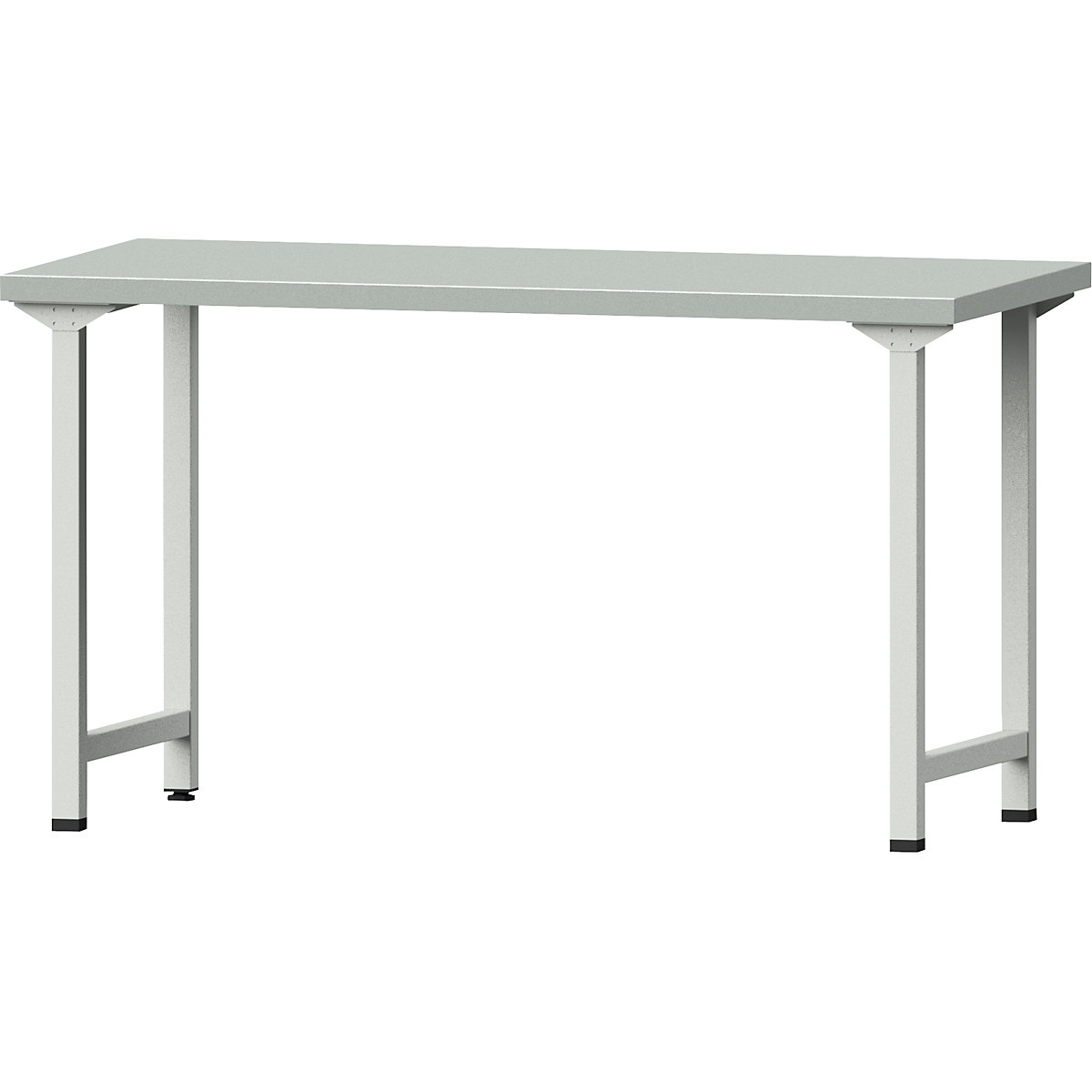 Dielenský stôl, stojanové vyhotovenie – ANKE, základný model, š x h 1500 x 700 mm, doska s povrchom z oceľového plechu-8