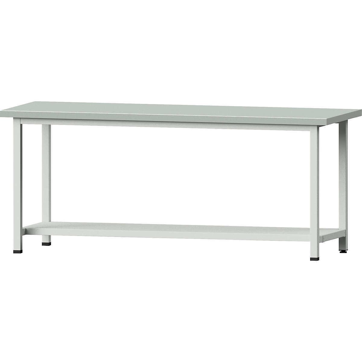 Dielenský stôl, stojanové vyhotovenie – ANKE, základný model, š x h 2000 x 700 mm, doska s povrchom z oceľového plechu-14