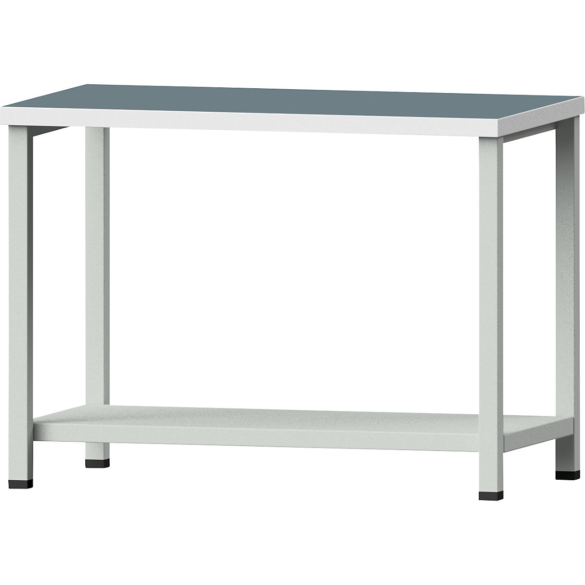 Kompaktný dielenský stôl – ANKE, šírka 1140 mm, s odkladacou policou, stacionárny, univerzálna doska-3