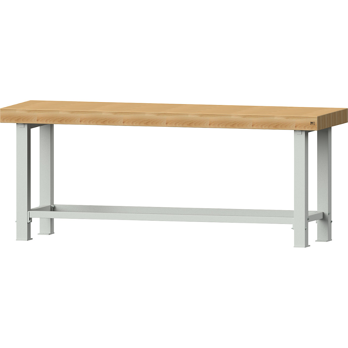 Pracovný stôl pre vysoké zaťaženie – ANKE, šírka dosky 2250 mm, bez spodnej časti, hrúbka dosky 100 mm-2