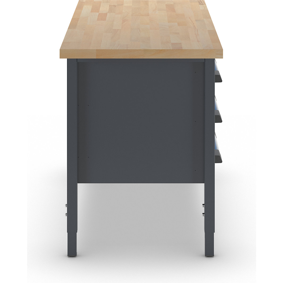 Výškovo nastaviteľný dielenský stôl, stojanové vyhotovenie – eurokraft pro (Zobrazenie produktu 8)-7
