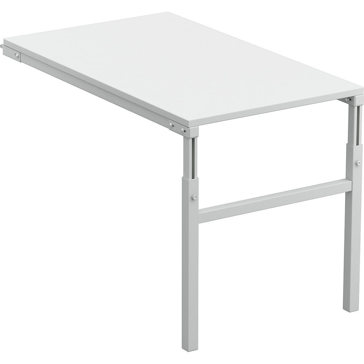 Prídavný stôl ESD do uhla – Treston, rozsah prestavenia výšky 650 – 900 mm, š x h 1200 x 700 mm-2