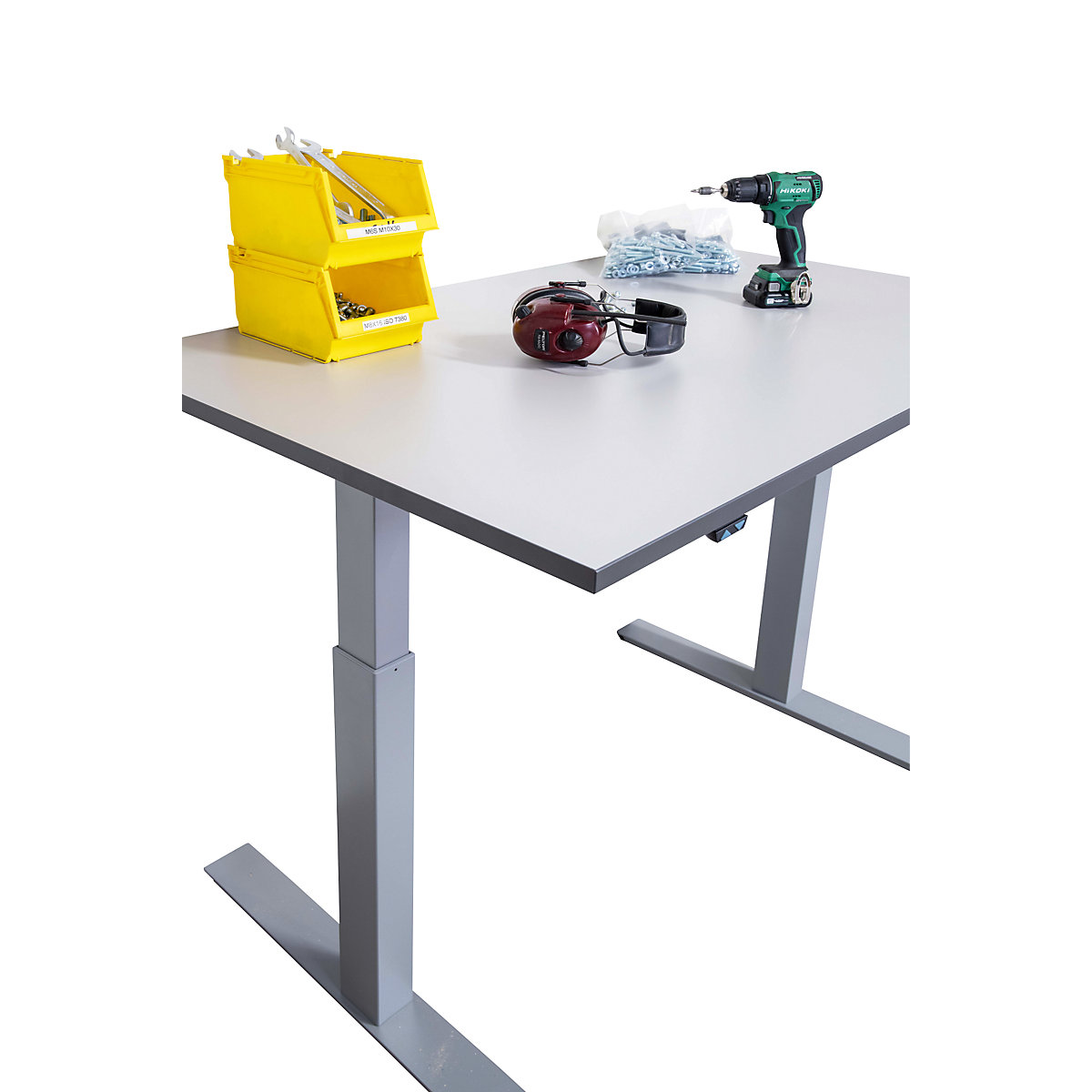 Pracovný stôl, elektricky výškovo prestaviteľný – eurokraft basic (Zobrazenie produktu 7)-6