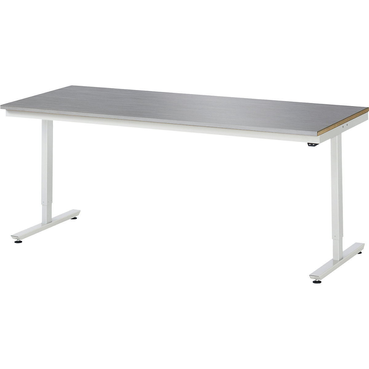 Pracovný stôl, elektricky výškovo prestaviteľný – RAU, poťah z ušľachtilej ocele, nosnosť 150 kg, š x h 2000 x 800 mm-11