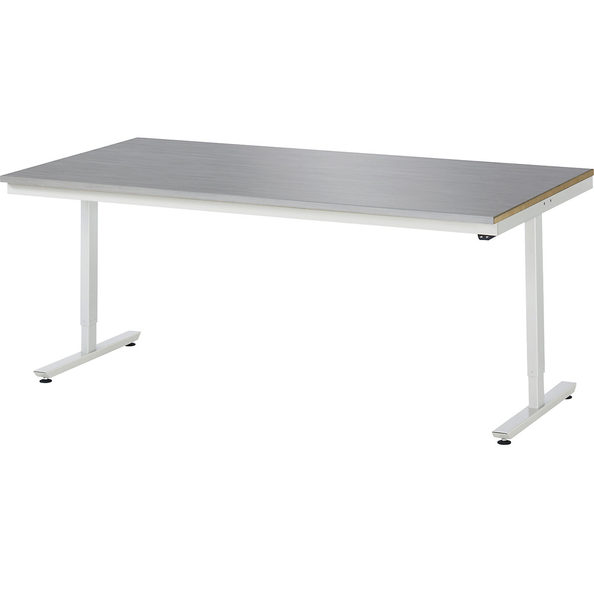 Pracovný stôl, elektricky výškovo prestaviteľný – RAU, poťah z ušľachtilej ocele, nosnosť 150 kg, š x h 2000 x 1000 mm-12