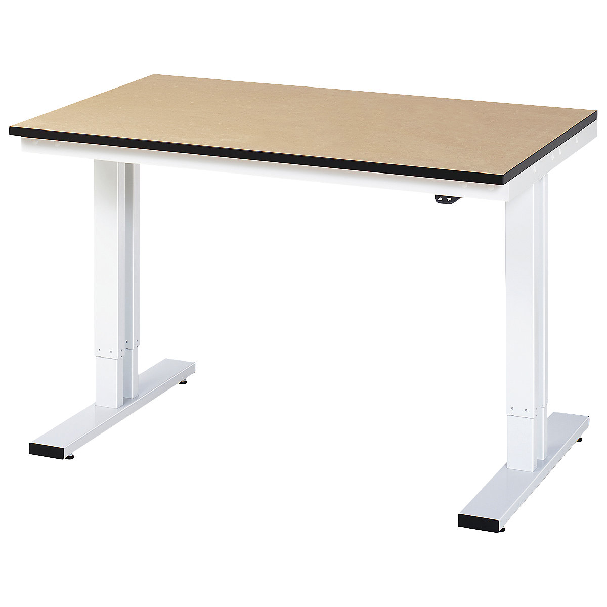 Pracovný stôl, elektricky výškovo prestaviteľný – RAU, MDF doska, nosnosť 300 kg, š x h 1250 x 800 mm-8