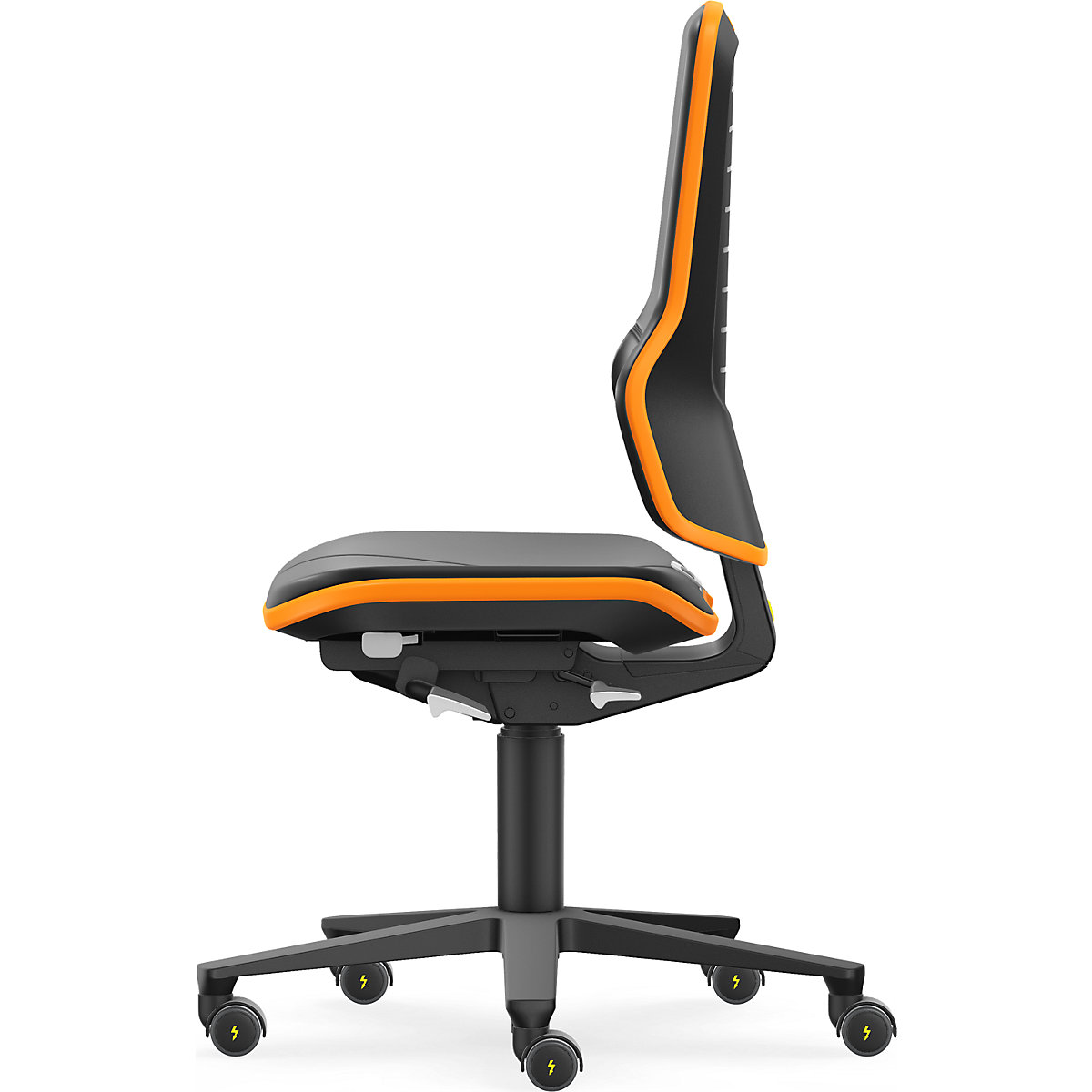 Průmyslová otočná židle NEON ESD, kolečka – bimos (Obrázek výrobku 4)-3