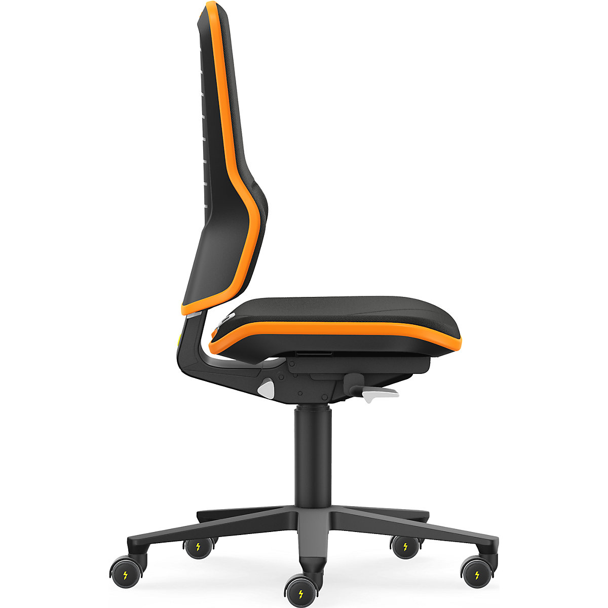 Průmyslová otočná židle NEON ESD, kolečka – bimos (Obrázek výrobku 3)-2