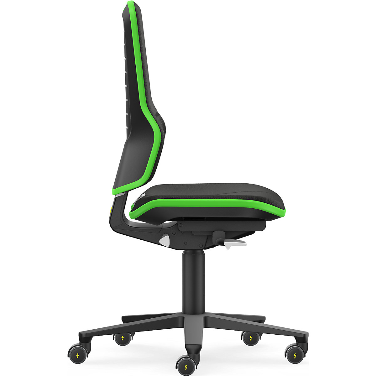 Průmyslová otočná židle NEON ESD, kolečka – bimos (Obrázek výrobku 4)-3