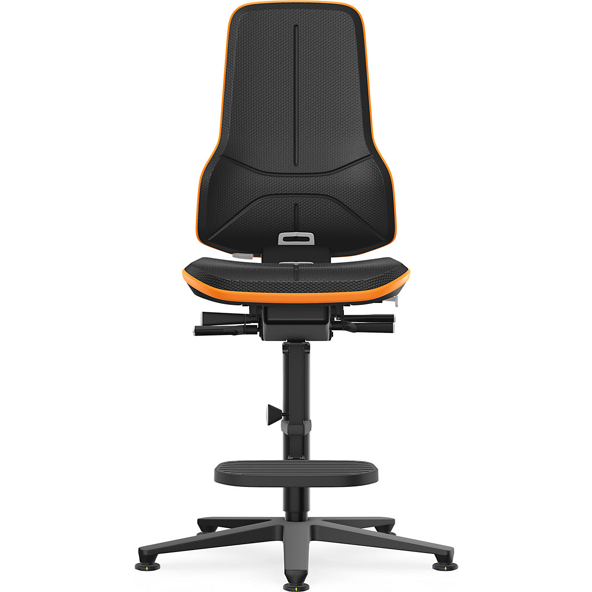 Průmyslová otočná židle NEON ESD, patky, stupínek pro nohy – bimos (Obrázek výrobku 2)-1