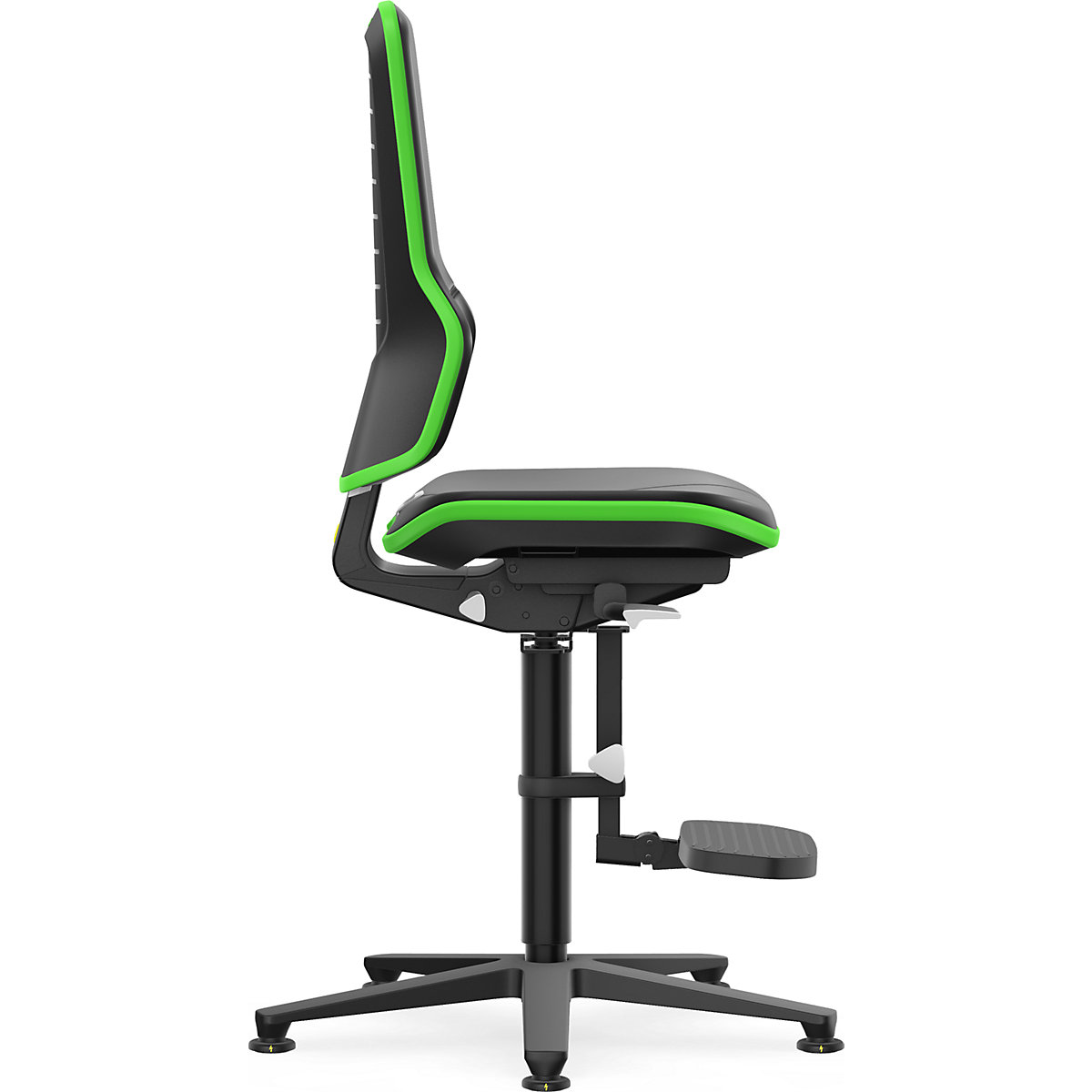 Průmyslová otočná židle NEON ESD, patky, stupínek pro nohy – bimos (Obrázek výrobku 3)-2
