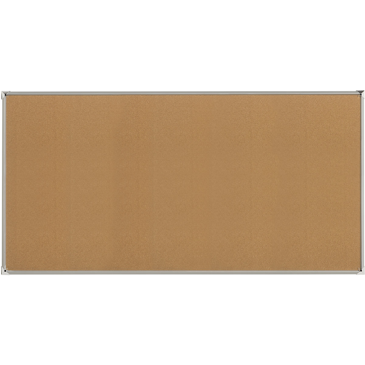 Oglasna deska z aluminijastim okvirjem – eurokraft pro, naravna pluta, ŠxV 2000 x 1000 mm