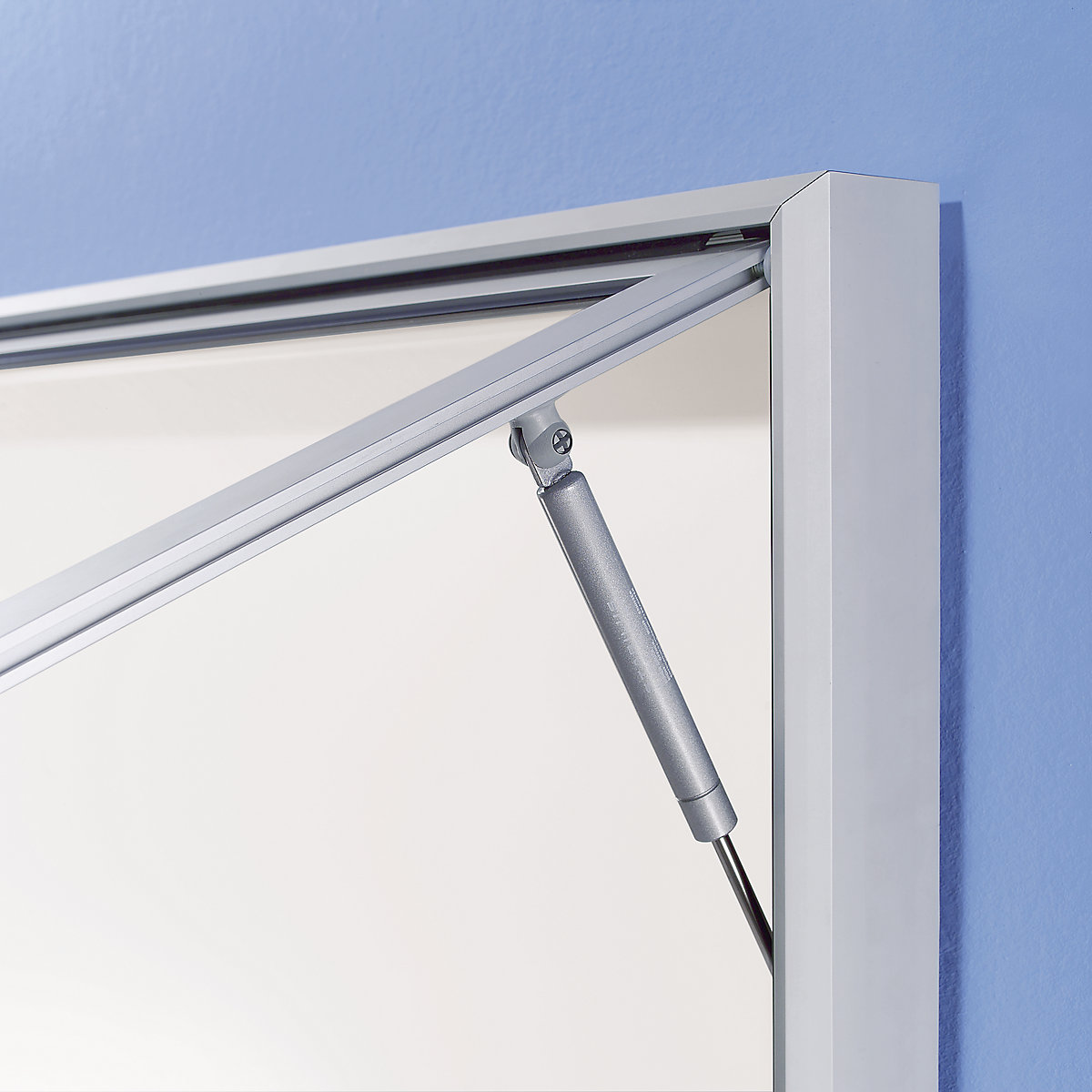 Steklena omarica, aluminijast okvir, za uporabo v prostorih in na prostem – eurokraft pro (Slika izdelka 2)-1