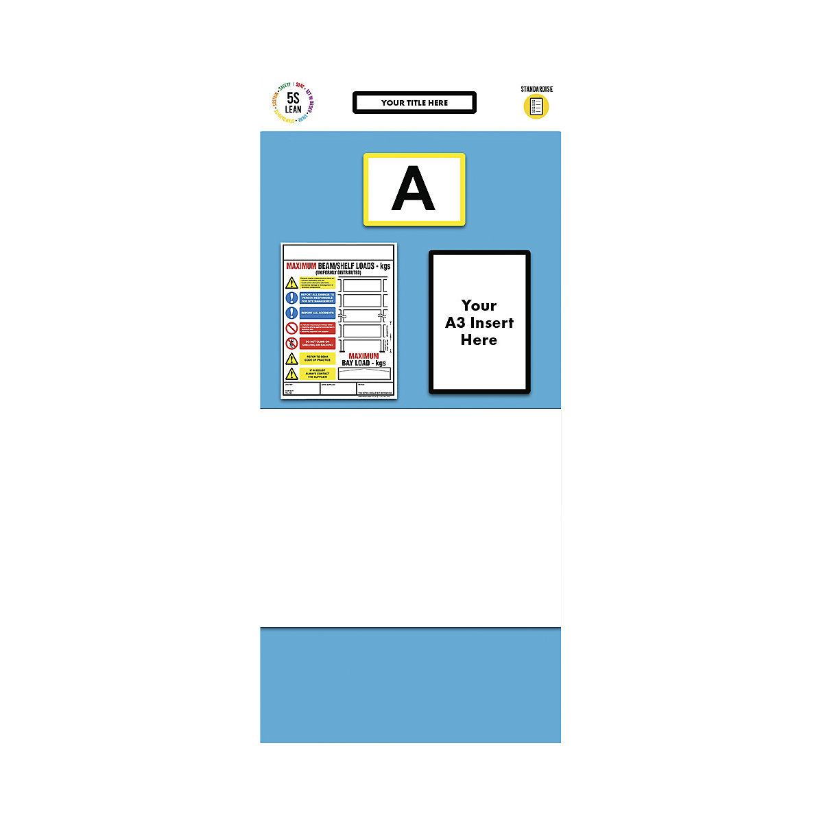 Informacijska tabla za regale z enojno označbo