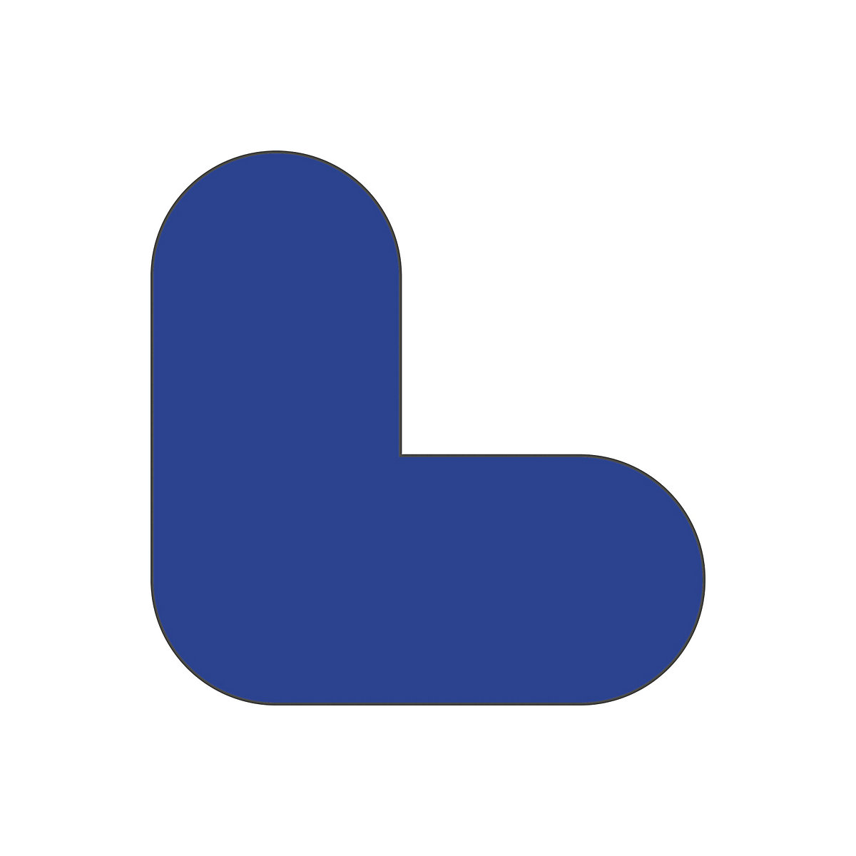 Talne oznake iz PVC-ja, oblika črke L, DE 10 kosov, modra
