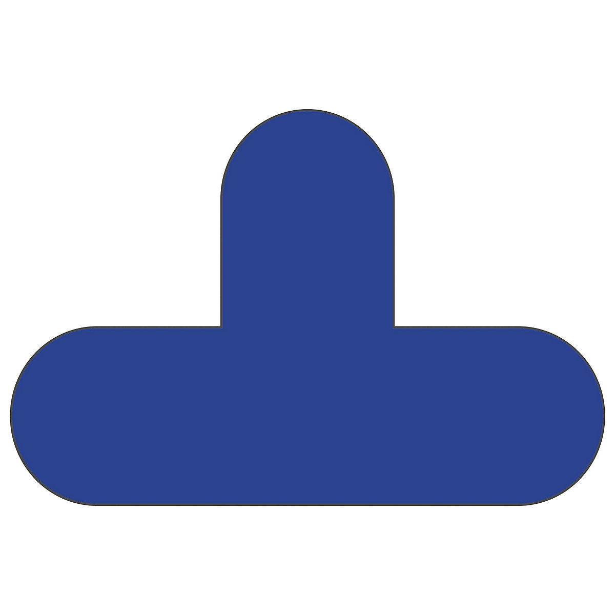 Talne oznake iz PVC-ja, oblika črke T, DE 50 kosov, modra