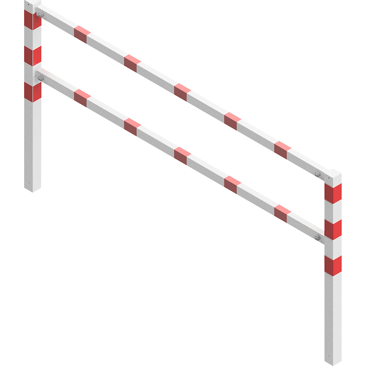 Cestna zapora, možnost spojitve z vijaki, z zgornjim in spodnjim nosilcem, bela z rdečimi odsevnimi trakovi, širina 2500 mm-3
