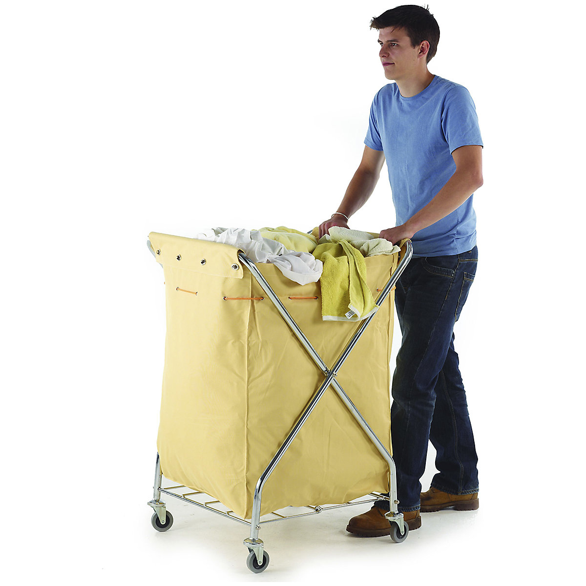Chrome Laundry Trolley, Chrome Laundry Trolley, Chrome Folding Laundry Trolley-1